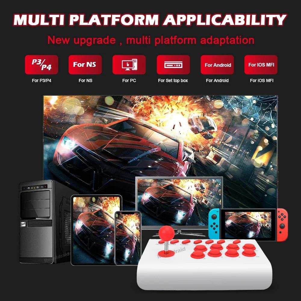 Y02 Arcade Joystick for PS4/PS3/Xbox One/Switch OLED/Android/iOS Wired Wireless Street Fighter Controller W Macro/Turbo Function