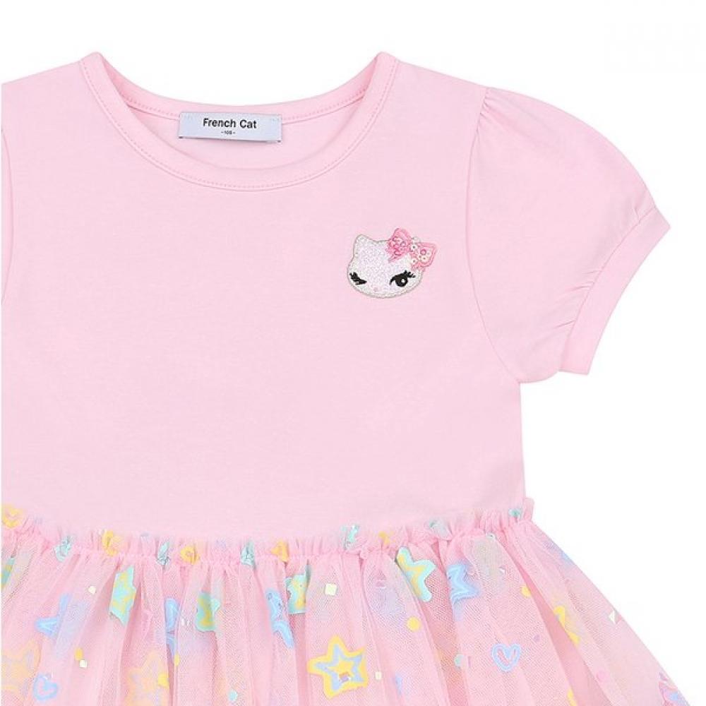 French Cat Women Color Block Dress Q52dko200ko210