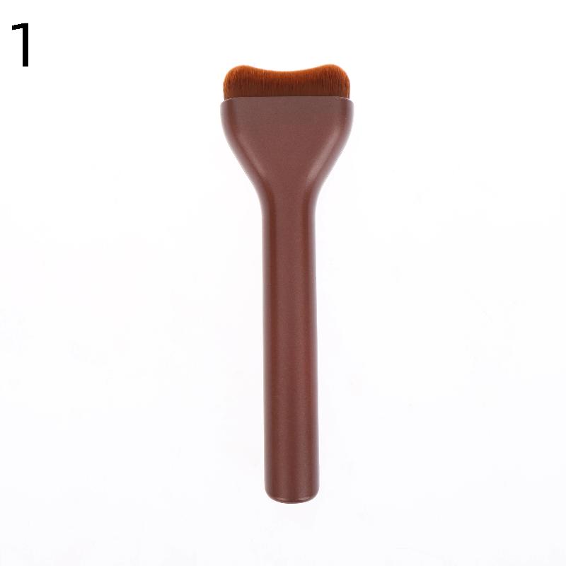 Kontürleme Bronzlaştırma Likit Fondöten Krem Allık İçin Dil Şekilli Makyaj Fırçaları Yumuşak Kıllı Çok Amaçlı Makyaj Aleti Günlük Kullanım İçin