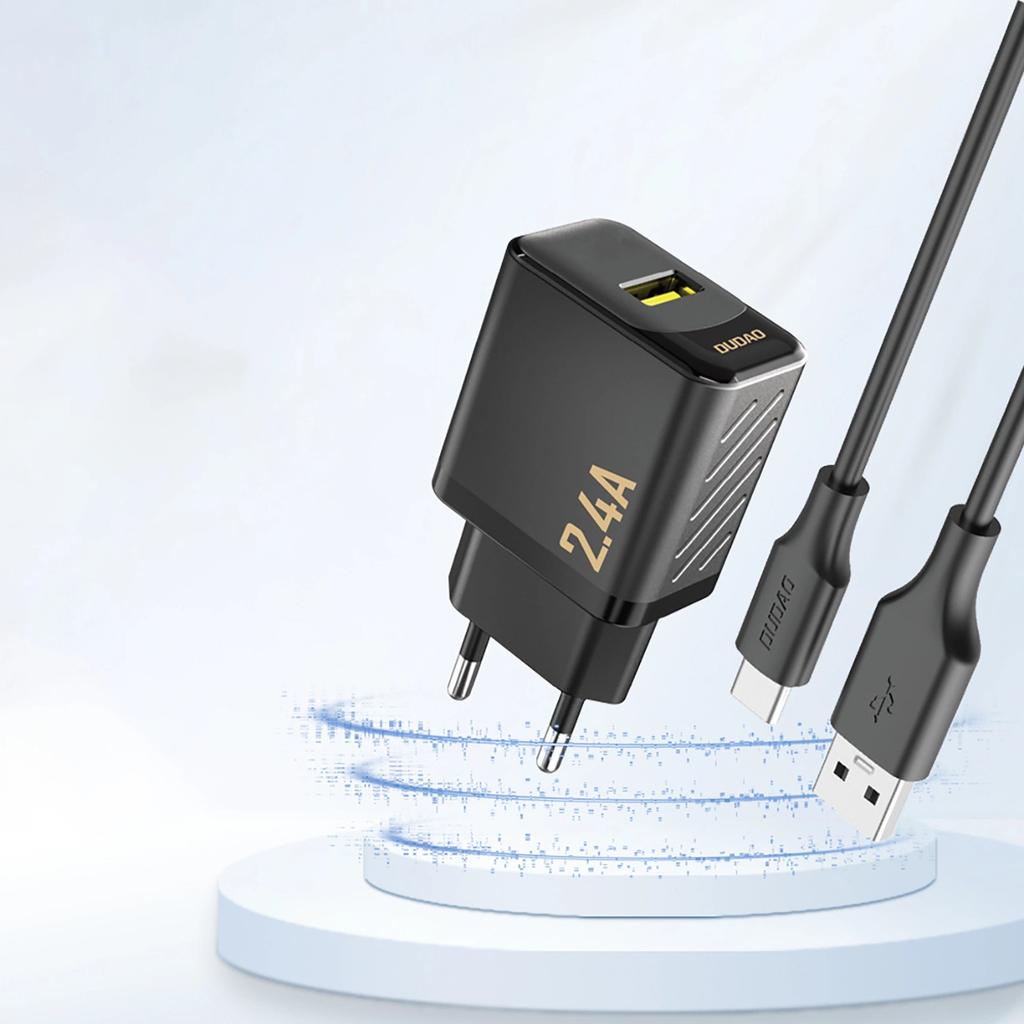 Ładowarka Dudao A23 2.4A Usb-A - Czarna
