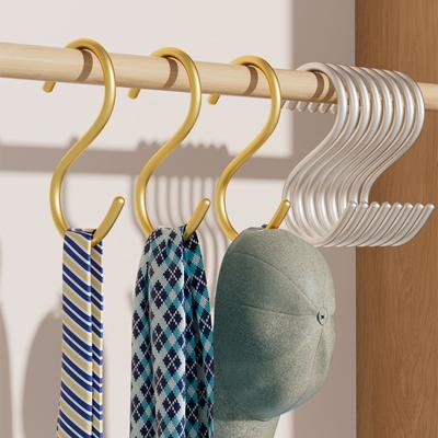5 Stück Aluminiumlegierung S-Haken, Multifunktionale S-Aufhängehaken für Schals, Taschen, Goldene Hängehaken für Zuhause und Organisation