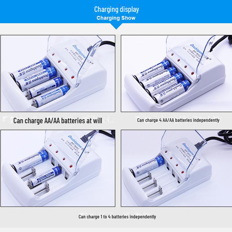 Rechargeable Battery Set: 8 No. 5 Batteries, Charges No. 7 1.2V NiMH Batteries