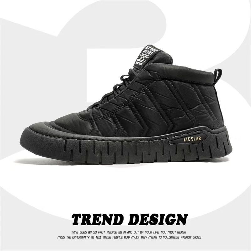 Зимняя хлопковая обувь Мужские Новые хлопковые ботинки Уличная морозостойкая мужская обувь Противоскользящие зимние ботинки Толстая теплая повседневная обувь 45 4300₽