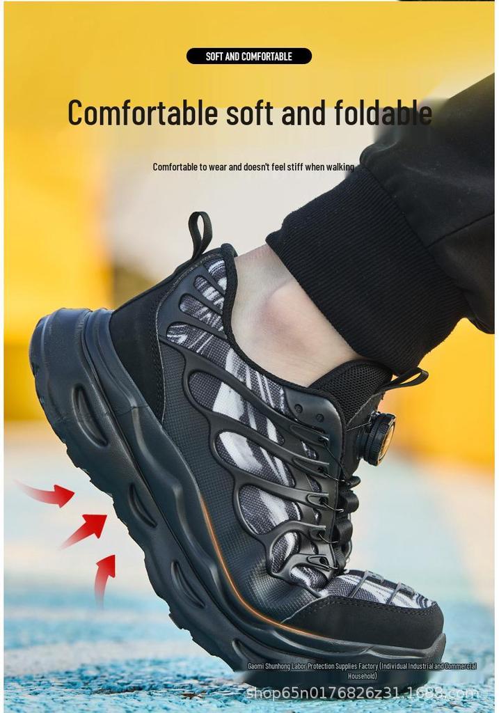 Cross-Border Anti-Smash, Anti-Puncture Safety Shoes - Durable, Slip-Resistant & Lightweight Work Shoes for Comfortable Long Wear