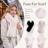 Soft Faux Fur Scarf Double-sided Women Winter Scarves Fashion Thickened Neckscarf  Unisex