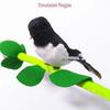 Small Magpie Feather Bird Ornament for Garden and Decor