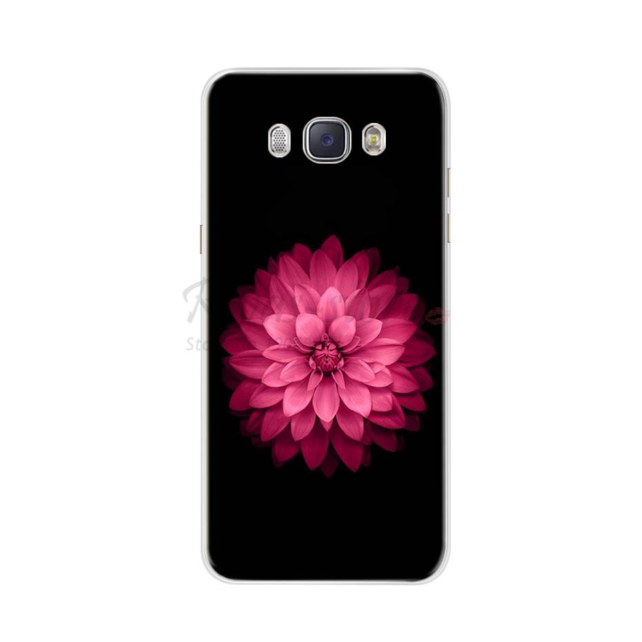 For Funda Samsung Galaxy J5 2016 Case J510 J510F Cover Flowers Painted Back Protective Phone Case For Coque Samsung J5 2016 Case