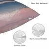 Mt Fuji With Cherry Blossoms Square Pillowcase Polyester Linen Velvet Creative Zip Decor Sofa Cushion Case 18"