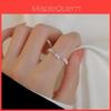 Stilvoller und eleganter koreanisch inspirierter verstellbarer offener Fingerring mit schimmerndem Schmetterlingsdesign für Frauen