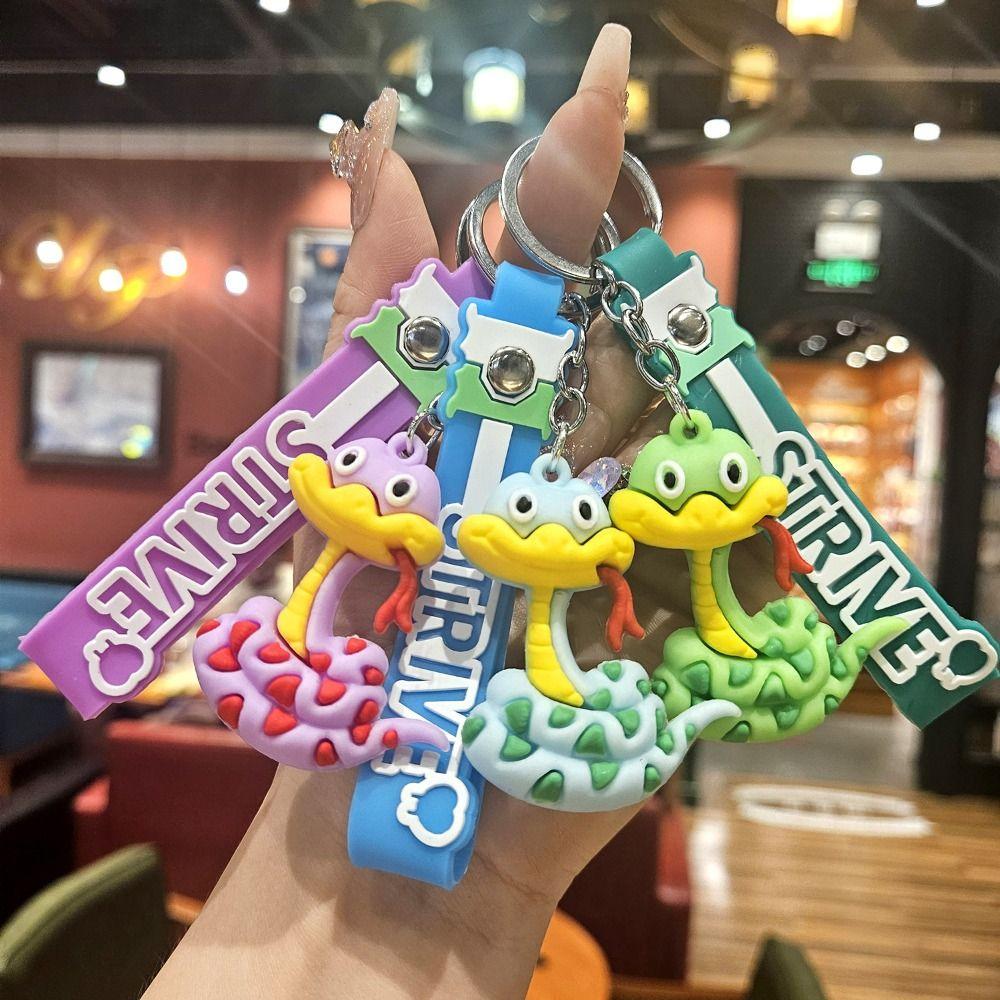 10PCS Spring Festival Snake Ornament 2025 New Year Snake Charms Cute Snake Pendant  Keychain
