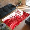 Hearts Theme Crystal Velvet Floor Rug Personalized Custom Name Text Warm Carpet Home Decoration