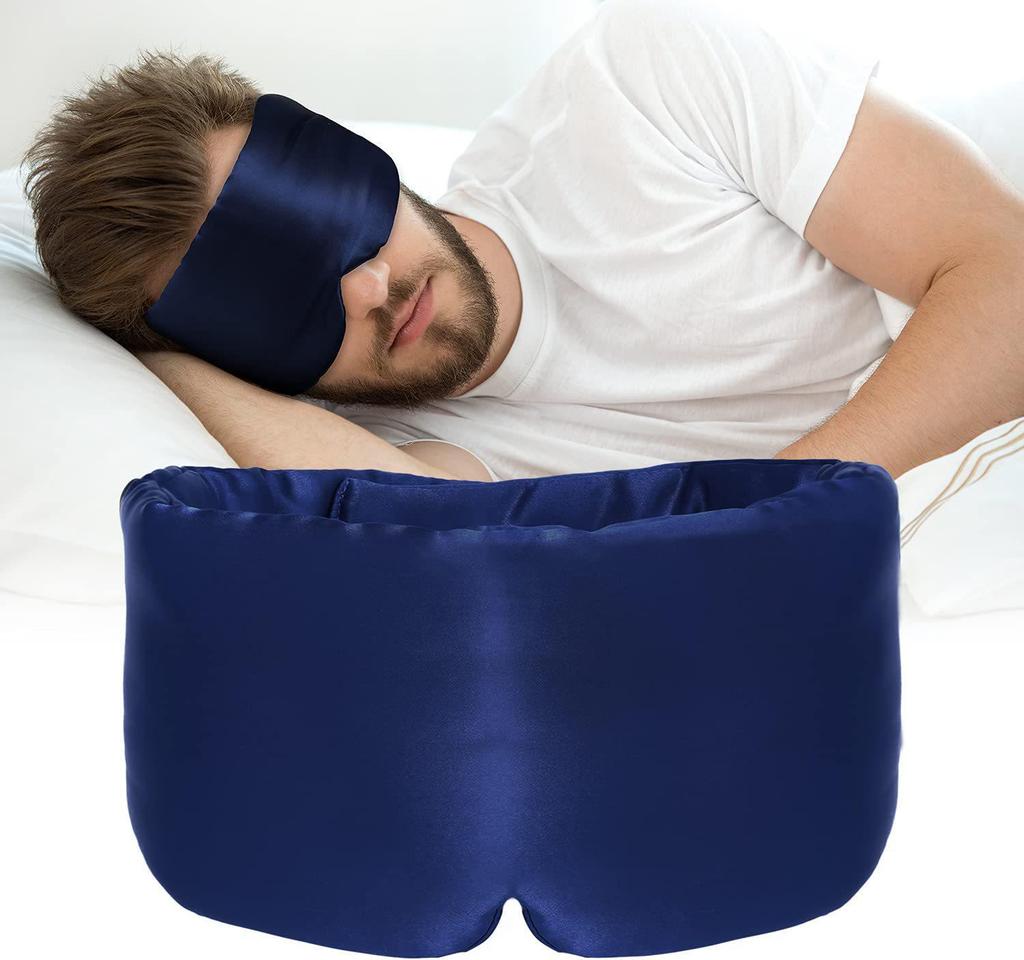 Silk Blackout Full-Cover Sleep Mask - Cooling & Soft for Travel