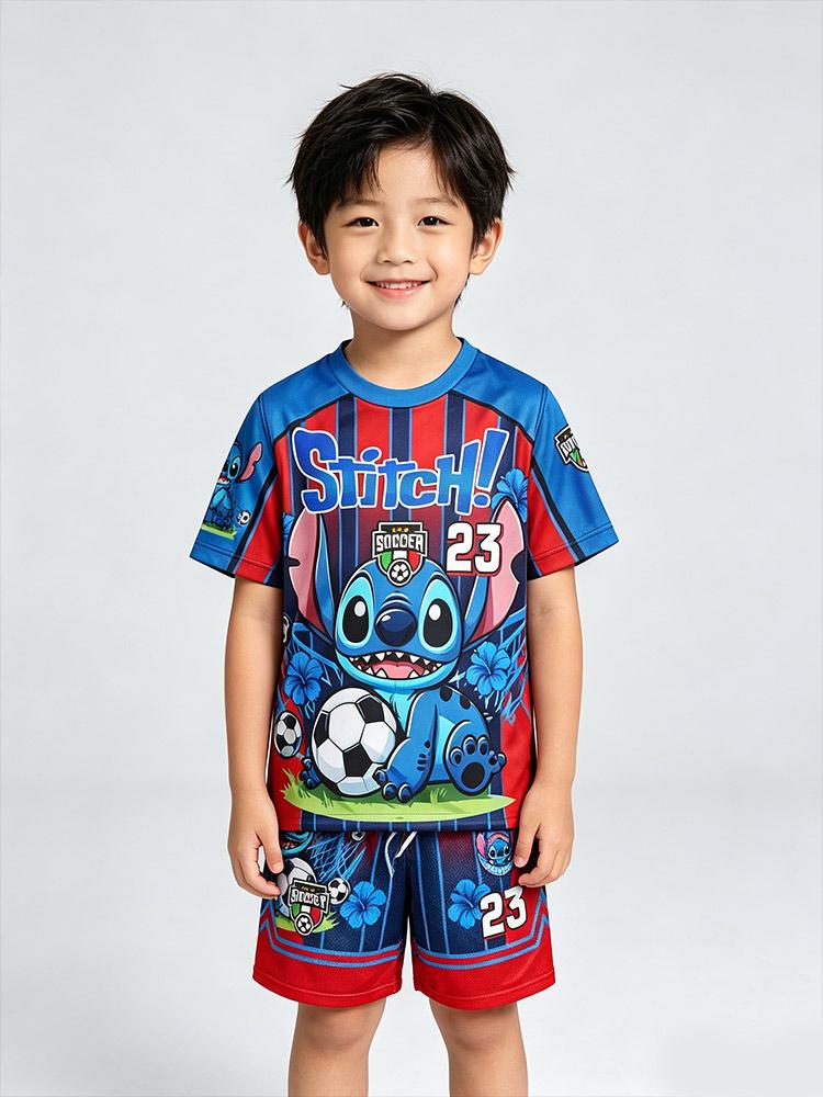 Beach Kids SpiderMan Children's Summer Short Sleeved T-shirt Shorts Set 2 Piece Sets for Kids Pants Casual Breathable Cool Beach