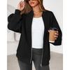 Women Casual Long Sleeve Zip Up Pilot Jacket Autumn Wear