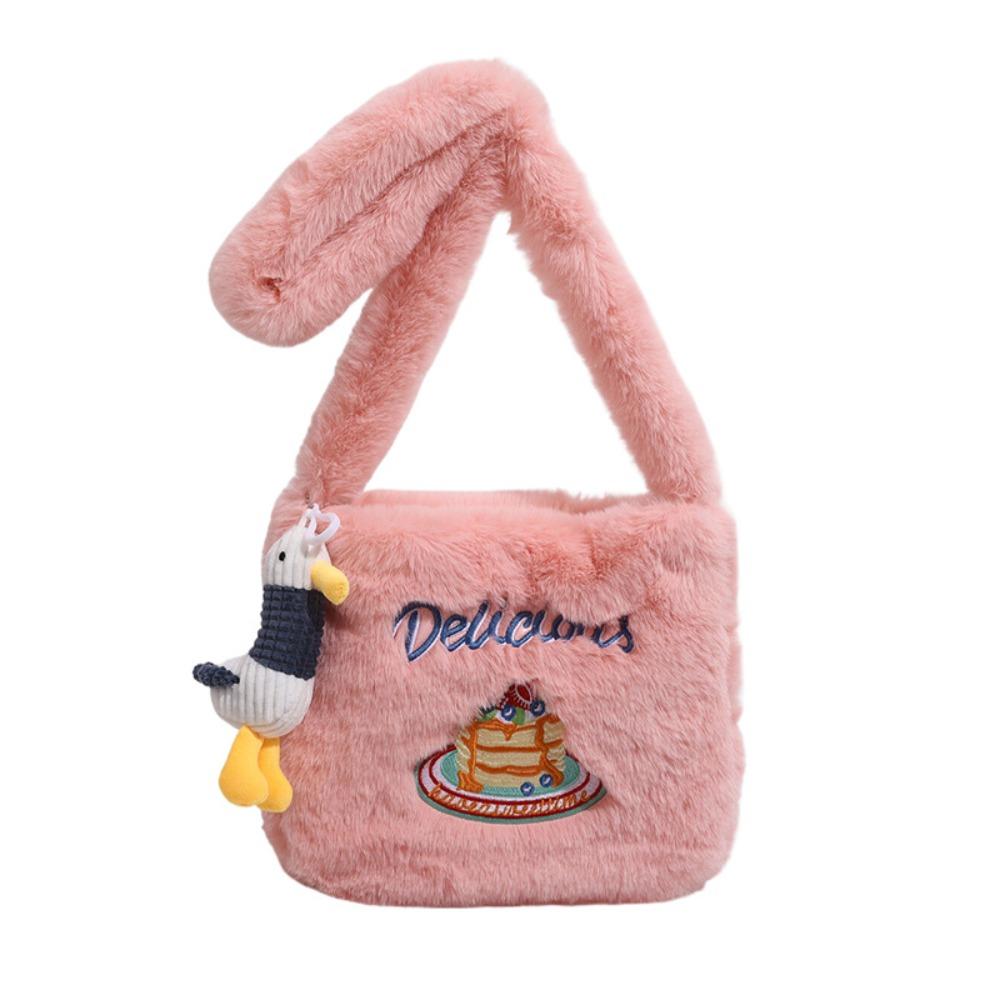 Dojíždění Plyšová Taška přes Rameno Roztomilá Taška do Podpaží Měkká Donut Vyšívaná Crossbody Taška Dámská