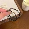Leopard Print Oversized Circle Hoop Earrings Retro Fashion Hypoallergenic Ear Accessories for Cocktail Party