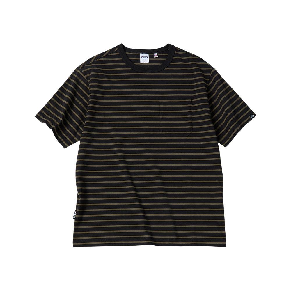 OUTDOOR PRODUCTS Striped Graphic T-Shirt (Black)