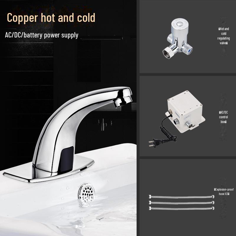 Smart Automatic Infrared Dual-Temperature Faucet for Hands-Free Washing
