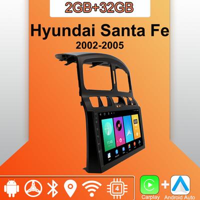 Android Carplay Car Radio For Hyundai Santa Fe 2002-2005 Multimedia Player Head Unit Stereo GPS Navigation BT WIFI 2+32GB