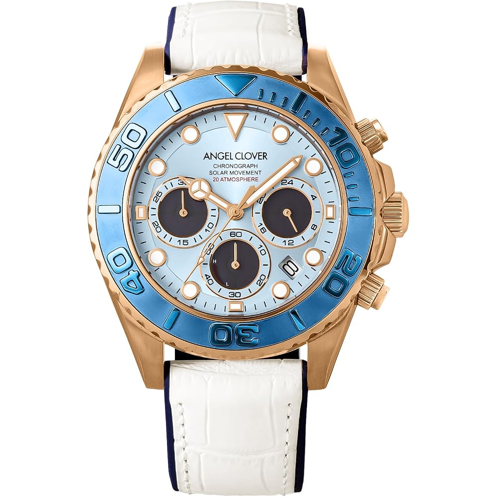 [AngelClover (Angel Clover)] TimeCraft Diver Watch, Solar Battery, 20 ATM, Waterproof, Mineral Gl...