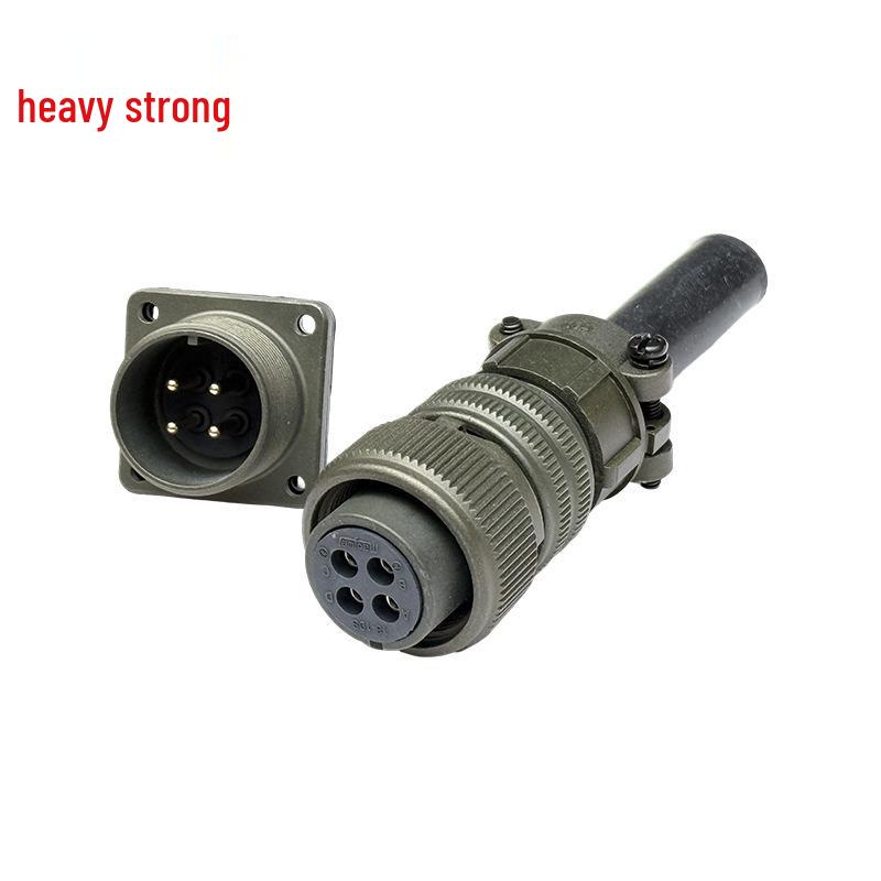 Chongqiang 5015 4-Core Male/Female Connector - MS3106A18-10S Plug & MS3102A18-10P Socket
