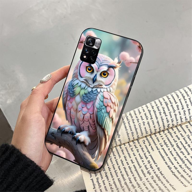 

Phone Case For Xiaomi Redmi note 14 Pro 14 13 12 11 10 Pro 14S 12S 11S Redmi 14C 13C 10 Cute Owl Cartoon Redmi Note 11Pro 5G