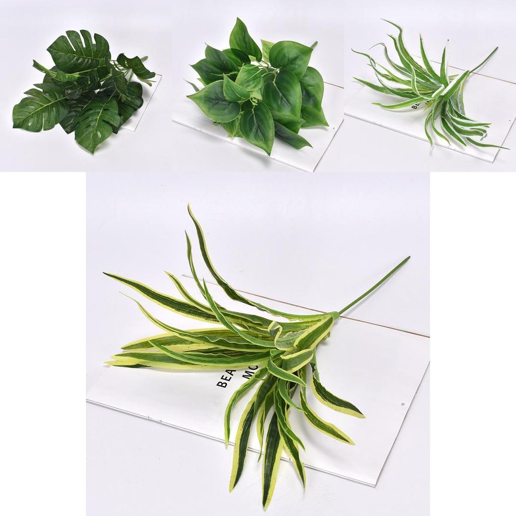 Plant Wall Fake Greenery With Assorted Leaf Varieties For Photography Sets And Home Interior