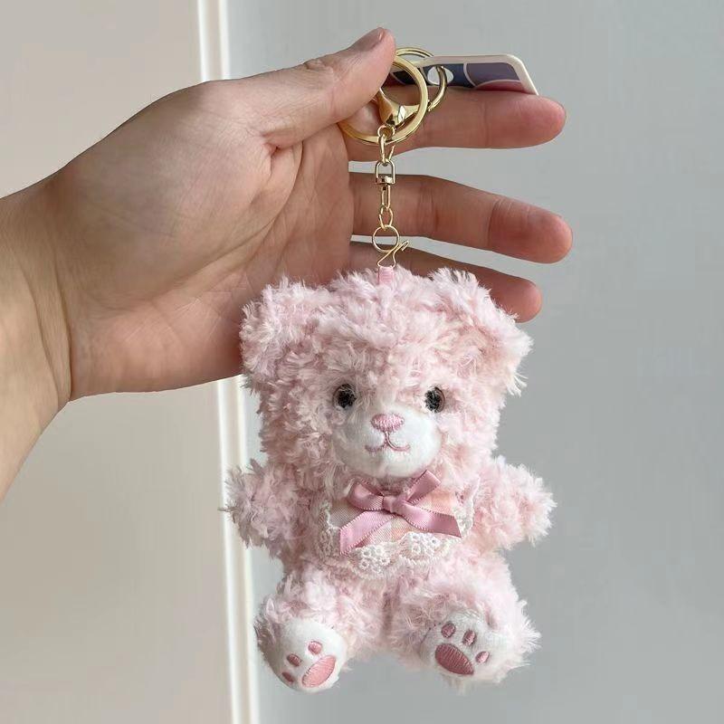 Super Cute Baby Bear Plush Keychain Couple Bag Pendant Girl Doll Small Doll Bag Birthday Gift
