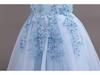 Girls' Sequin Sleeveless Flower Girl Princess Ball Gown Wedding Dress