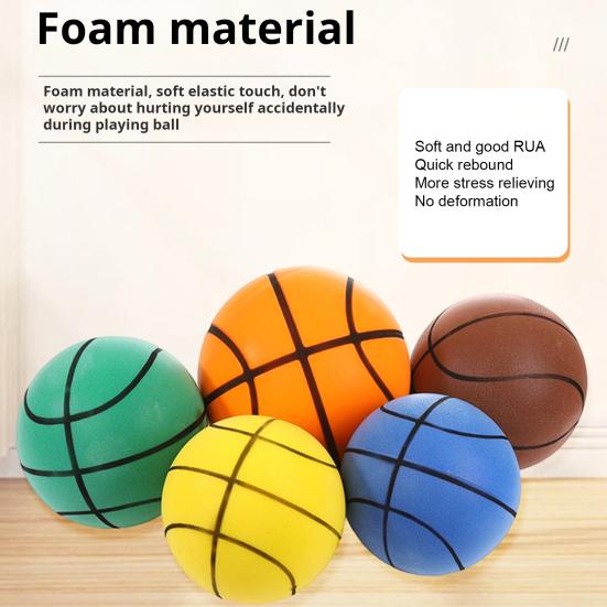 Minge de antrenament silențioasă, dribling din spumă de baschet, jucărie de interior, fără zgomot, rezistentă la impact, săritură liniștită