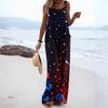 Combinaison Pantalon Femme Mode Décontractée Poches Latérales Combinaison à Imprimé Floral