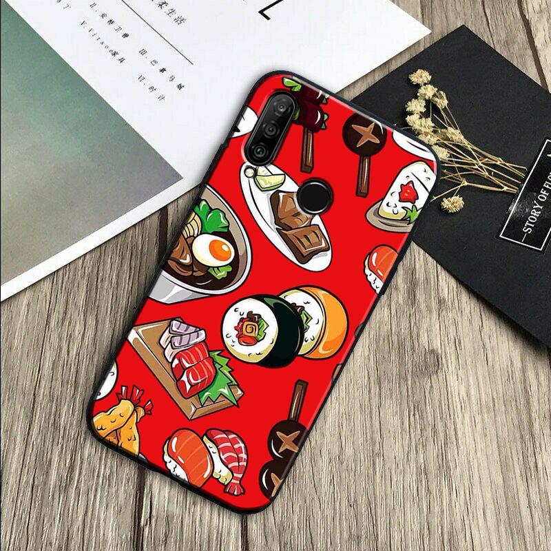 Japanese Sushi Food For Huawei Nova Y70 Y91 Y61 Y72 Y73 Y90 Y60 3i 7i 8i 11 12i 9 10 SE P20 P30 Pro P40 Lite Case