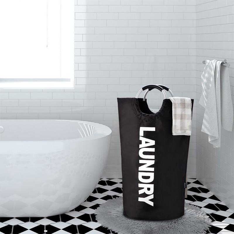 90L Super Large Laundry Basket Oxford Fabric Waterproof Laundry Bag Dirty Clothes Storage Basket Foldable Laundry Basket Travel