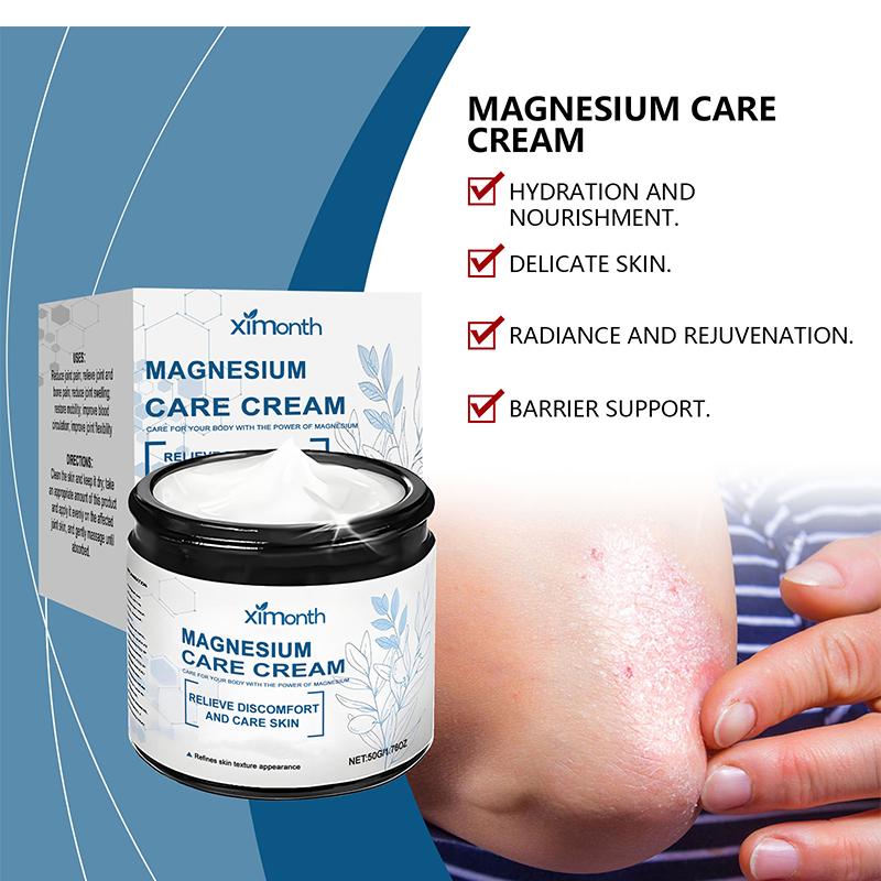 XIMONTH Hautpflege Magnesiumcreme Feuchtigkeitsspendend, Nährend, Zart, Glatt und Sanft Körperhautpflege Magnesiumcreme