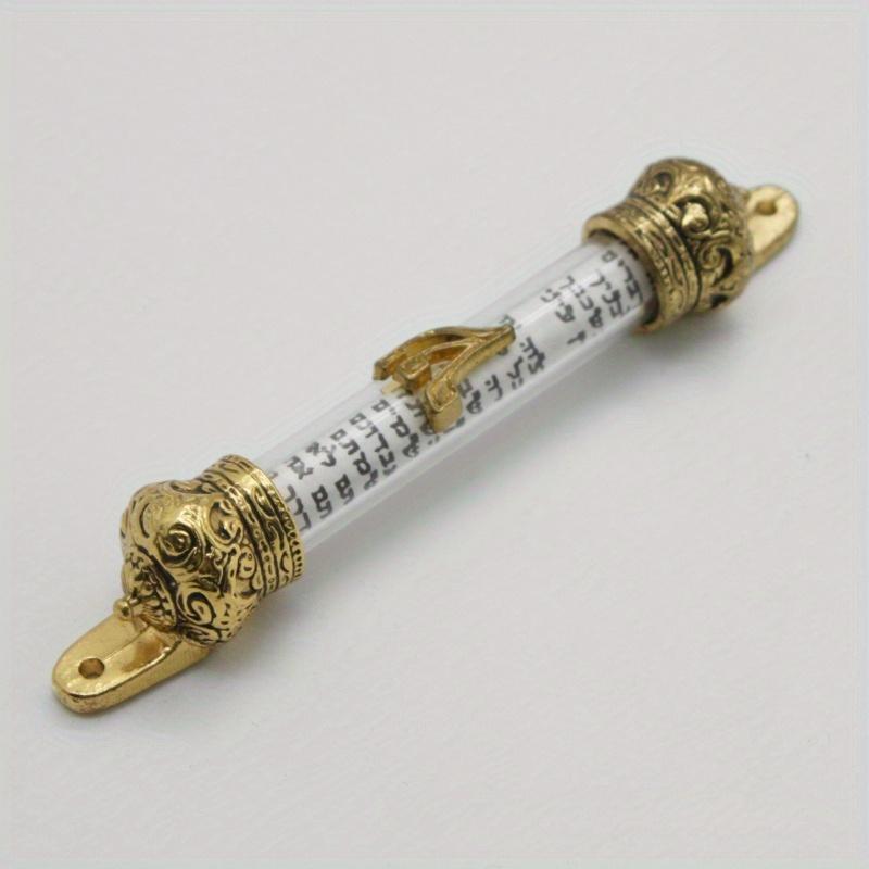 Metal Mezuzah for The Door, A Je Gift Featuring A Religious Scroll, Suitable for Home, Judaica, Weddings, and Outdoor Use.