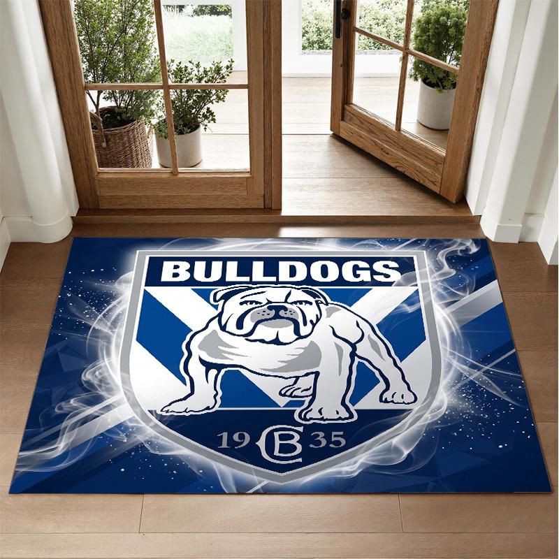 Canterbury-Bankstown Bulldogs Design Crystal Velvet Rug Soft Decorative Mat for Bedroom Entrance