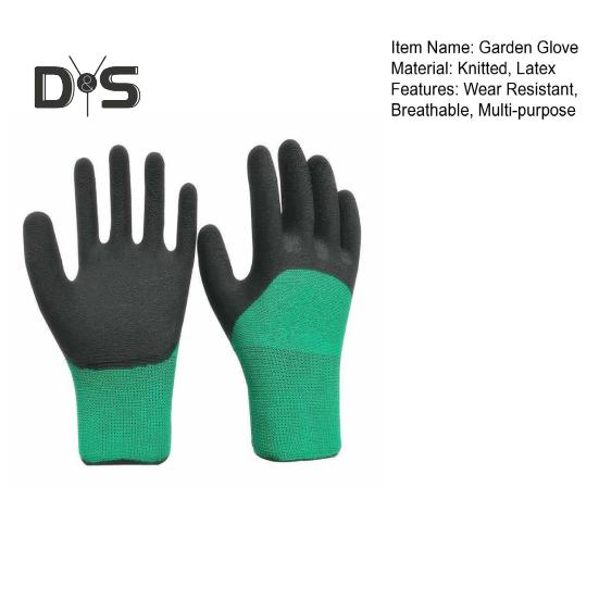 1 st Trädgårdshandske Andningsbar Vattentät Punkteringsresistent Slitstark Bekväm Latextäckt Arbets handske