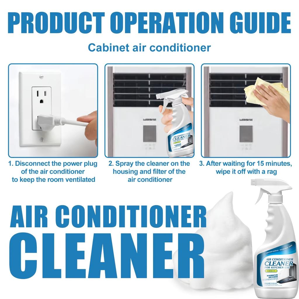 500ml Klimaanlagenreiniger Schaumspray Starker Geruchsentferner Professionelle Geruchsneutralisierung Haus Tiefenreinigung Schaumbildend Mehrzweckreiniger