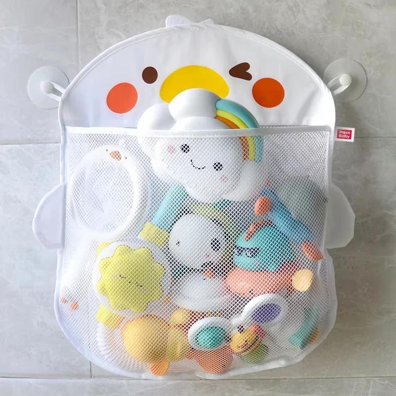 Organizer Kids Tidy Storage Suction Bathroom Bathtub Toys Hanging Bag Dinosaur Animal Baby Bath Toys Basket Mesh Bag Water Toys