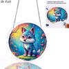 2D Flat, 1pc, 2D Flat Dazzling Forest Wolf Cub Themed Design, 2D Flat Acrylic Suncatcher Window Hanging Ornament, Suitable As a Birthday Gift for Wome