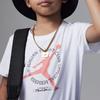 Jordan Official Member Alphabet Logo Print Crew Neck Short Sleeve T-Shirt Kids Tops White FQ1040-100