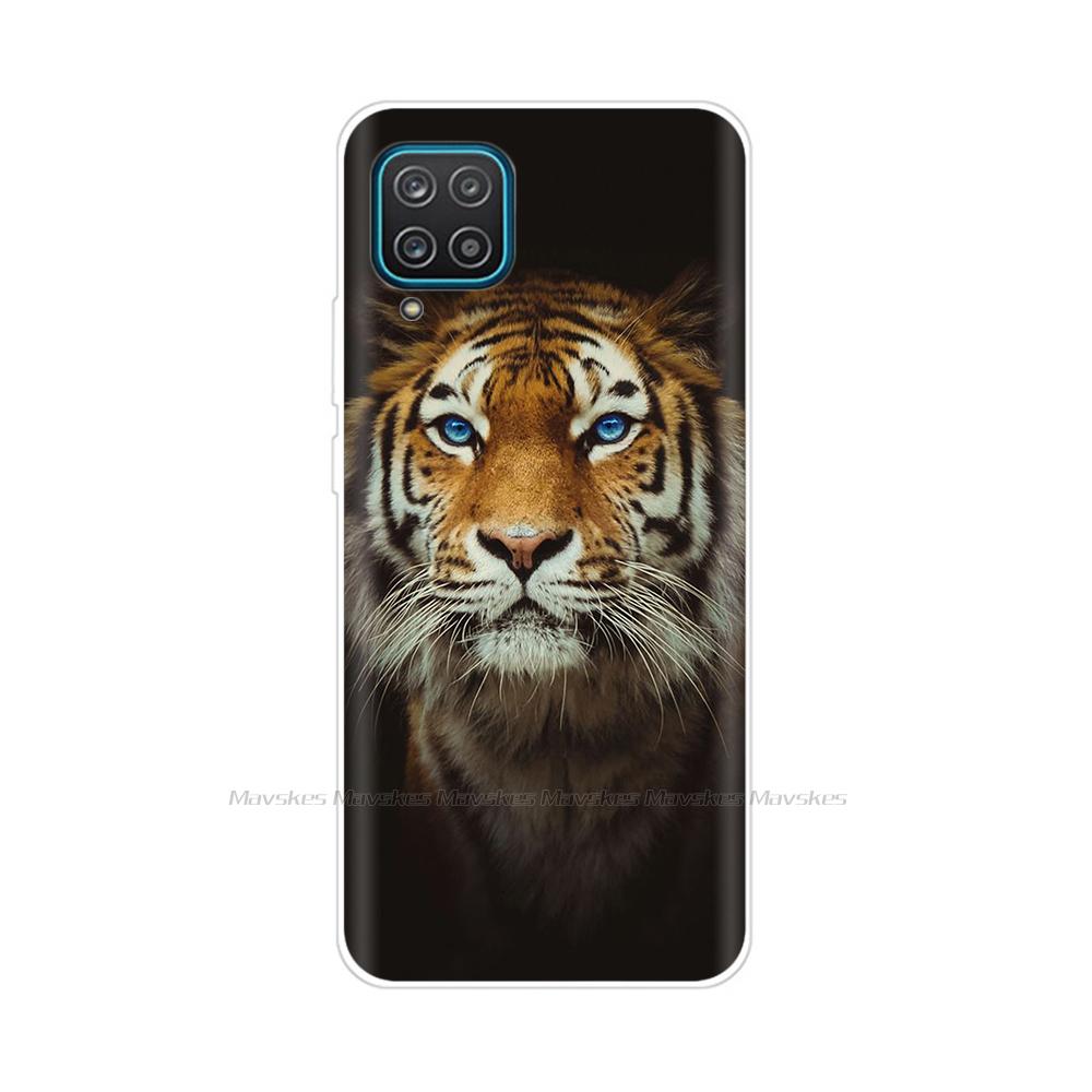 Soft Silicon Cover For Samsung Galaxy A12 Case Cute Flower Cat Bumper For Samsung A12 Phone Case Cover For Samsung A12 A 12 6.5"