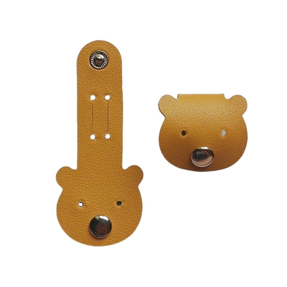 Portable Leather Cable Ties Elastic Tie Soft Cable Organizer Reusable Cute Cable Straps Data Cable Storage