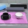 Rectangle Silicone Drying Pad Roll Up Food Grade Silicone Kitchen Mat Easy Clean Heat Insulation Insulation Placemat