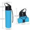 Leakproofs Silicone Foldable Water Bottles Light weights Folding Water Bottles