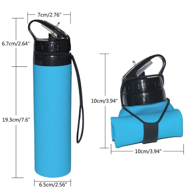 Auslaufsichere Silikon Faltbare Wasserflaschen Leichte Faltbare Wasserflaschen