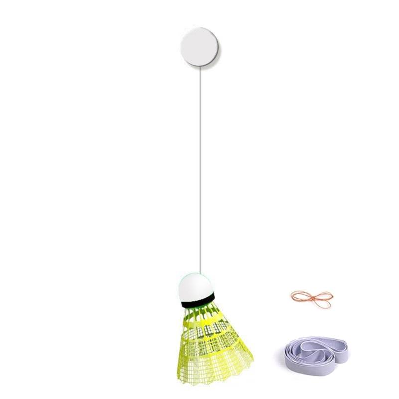 Badminton Training Device, Telescopic Elastic Rod Trainer, Self Study Rebounds Power Base Practicing Set for Badminton