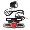 Elsykkel Front Baklys Sett Premium LED Elsykkel Frontlys Baklys Multifunksjons Brytersett