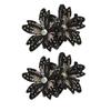 1Pairs 3D Rhinestone Flower Patches DIY Craft Rose Brooch Fabrics Sew-On Applique  Sewing Supplies