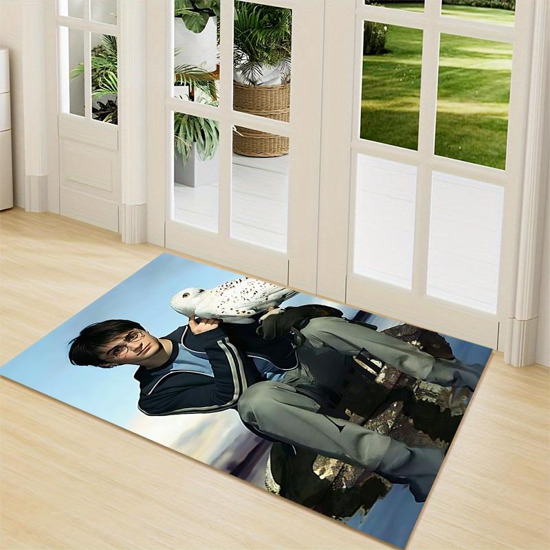 Custom Name Witchcraft Magic Hogwarts Crest Carpet Rug Customizable Soft Washable Anti-Slip Home Living Room Sofa Mats Personalized Rug. 090983